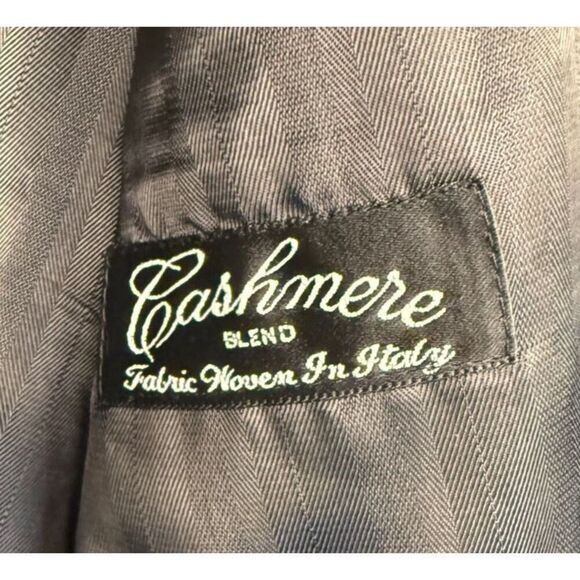 Allyn Saint George Mens Black Cashmere Blend Notch Lapel Trench Coat Size 38 - Picture 4 of 14